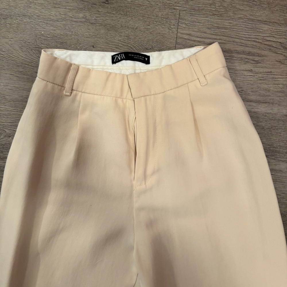 Cream Wide-Leg Trousers - Picture 2 of 6